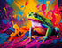 Poised Frog Art Canvas
